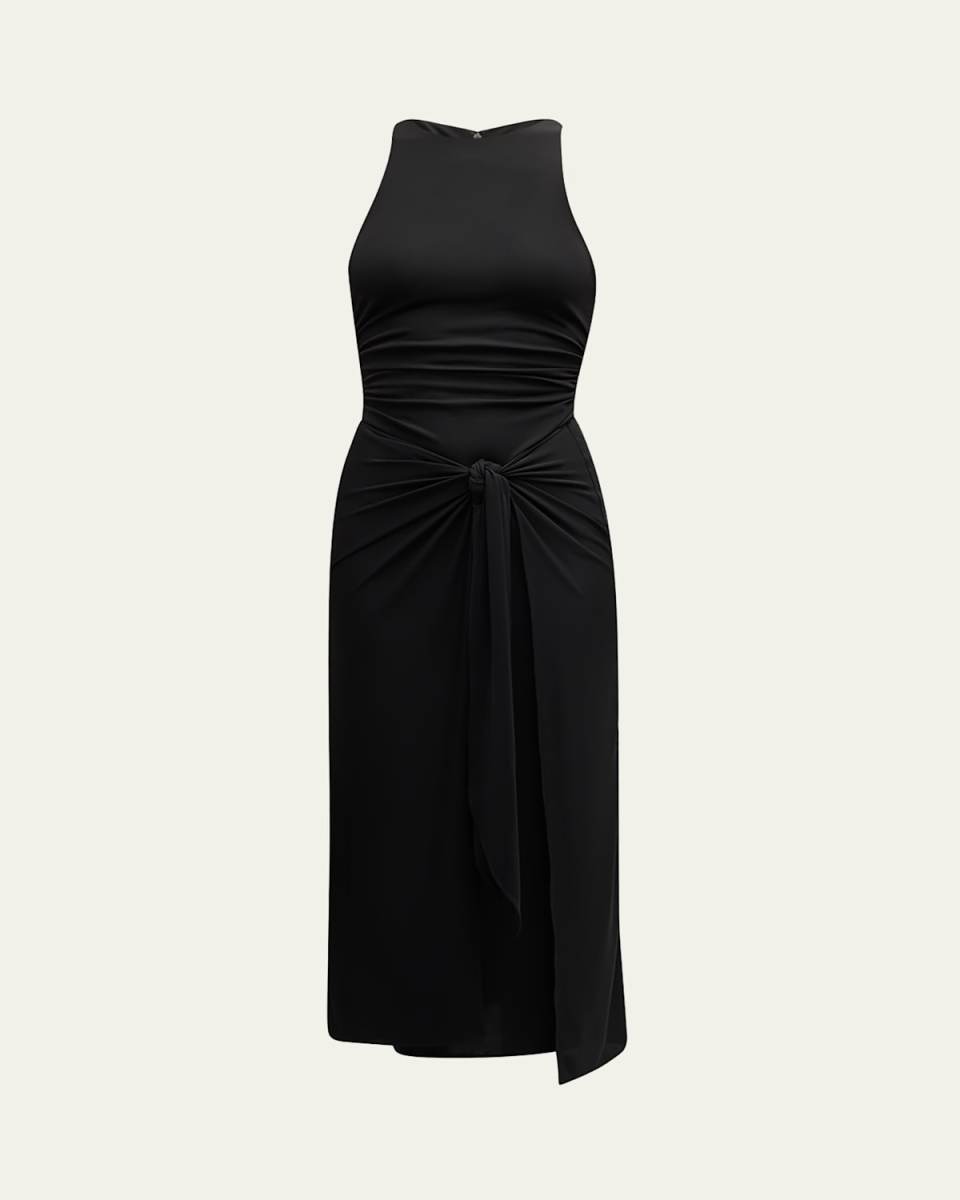 Andie Sleeveless Wrap-Skirt Midi Dress